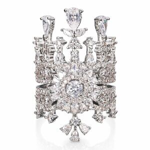GORGEOUS Diamond & Platinum Crown Ring
